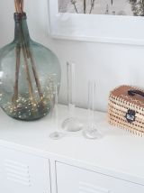 Lot d'eprouvettes anciennes en verre transparent