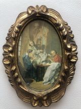 2 anciens cadres en bois doré 