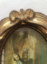 2 anciens cadres en bois doré 