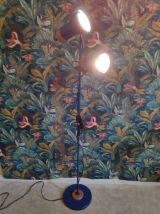 lampadaire 2 spots bleu vintage