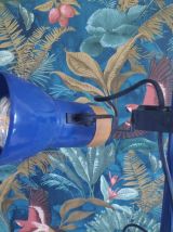 lampadaire 2 spots bleu vintage