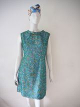 Robe plissée fleurie Mod yéyé vintage 60's
