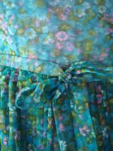 Robe plissée fleurie Mod yéyé vintage 60's