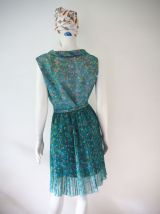 Robe plissée fleurie Mod yéyé vintage 60's