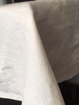 Nappe lin blanche + 6 serviettes 1,92 mx1,60m