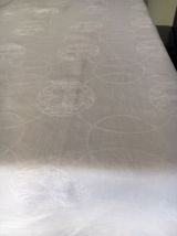 Nappe lin blanche + 6 serviettes 1,92 mx1,60m