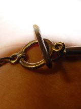 Bracelet ethnique métal argenté et pierre naturelle