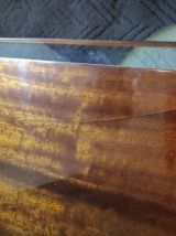 table basse vintage des années 70 bois, verre et métal