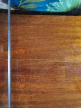 table basse vintage des années 70 bois, verre et métal