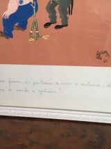Aquarelle originale de Ferraz signée datée