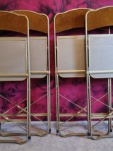 chaises pliantes opéra velours couleur vieil or 