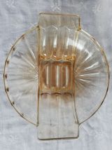 Grands plats creux en verre irisé vintage