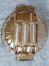 Grands plats creux en verre irisé vintage