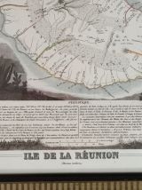 Cadre illustration Ile de La Réunion vintage