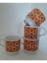 Lot de 4 tasses céramique anglaise