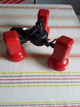 suspension vintage noire Vrieland design avec 3 spots métal