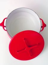 Soupière vintage émaillée rouge design | Dansk Kobenstyle