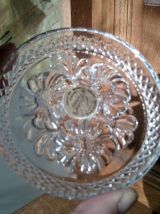 Coupelle  aux marguerites à compartiment en cristal d'Arques