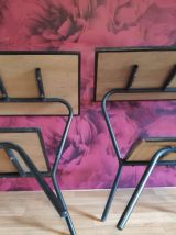 chevets en bois sombre des années 50