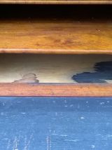 Bibliothèque secrétaire noyer et sapin xixe