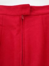Jupe droite taille haute vintage rouge sang T 34/36