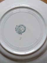 Lot de 6 assiettes dépareillées St Amand