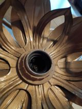 applique nénuphars 7 feux en métal doré