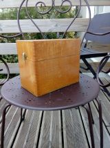Boite à fiches en bois