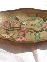 Coupelle laiton ciselée polychrome Inde