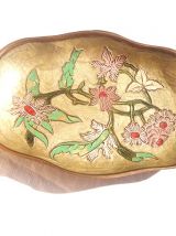 Coupelle laiton ciselée polychrome Inde