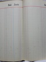 ancien grand livre comptable vierge