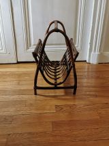 Porte revues en bambou et rotin