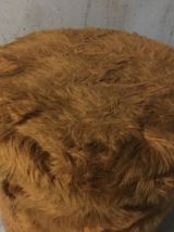 Pouf coffre moumoute années 70