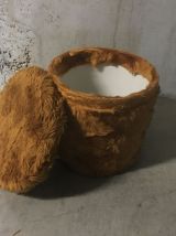 Pouf coffre moumoute années 70