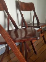 Lot de 2 chaises pliantes en bois