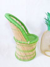 Fauteuil enfant en rotin Emmanuelle vintage