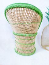 Fauteuil enfant en rotin Emmanuelle vintage