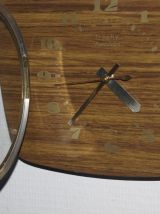 Horloge murale formica Vintage Trophy transistor