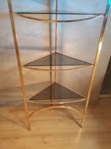 vitrine etagere angle ou pas , or a 4 tablettes verre fumé 1