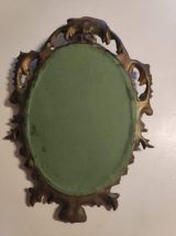petit miroir baroque cadre doré avec crochet