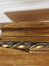 Grand Cadre miroir époque XXeme feuille d'or