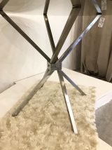 Table verre fumée 70s