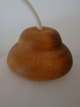 Suspension années 70 en opaline couleur pêche