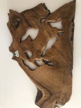 Sculpture murale cheval en bois