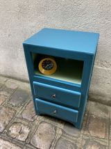 chevet bleu pétrole