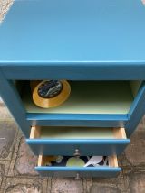 chevet bleu pétrole