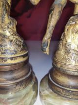 statuettes "le sauveteur" et "l'épave" par Auguste Moreau