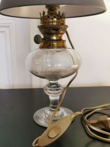 Lampe à pétrole en verre transparent 