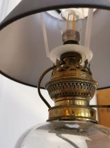 Lampe à pétrole en verre transparent 