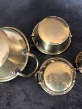 Ensemble de 4 bassines miniatures en laiton